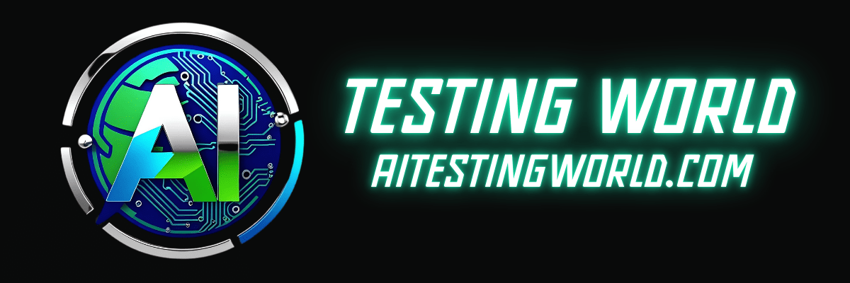 Ai testing world logo web top
